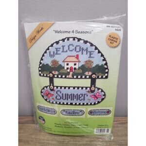 Vtg Design Works Welcome Four Seasons Sign Plastic Kit